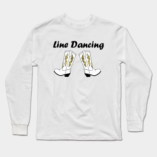 LINE Dance Cowboy Boots Long Sleeve T-Shirt